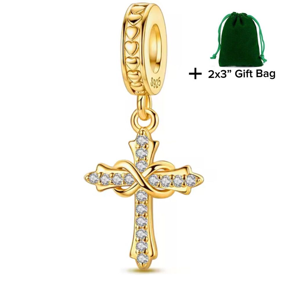 Cross Dangle Charm | 925 Silver | Brand New